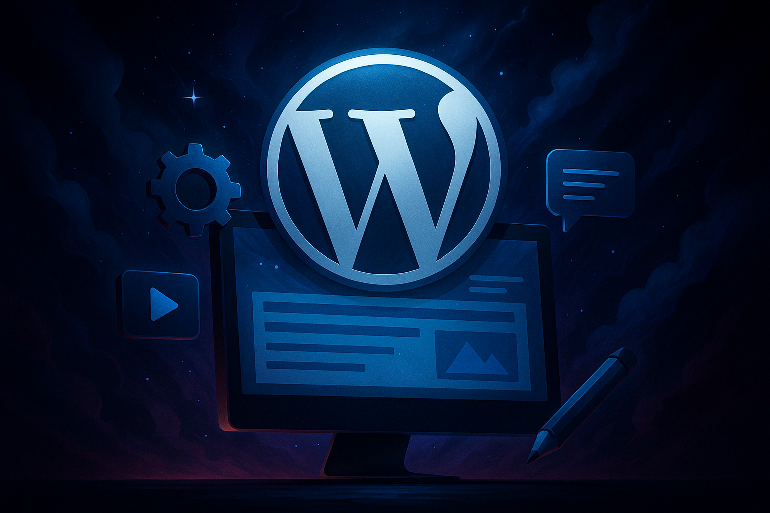 Wordpress Schulung - Abbildung des Wordpress Logos in einer kreativen Darstellung